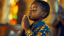 Close Up Of A Praying Child