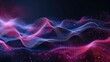 3D Abstract Background with Wavy Shape in dark purple Spectrum