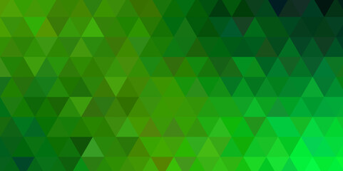 Wall Mural - Light luxury green vector polygon abstract Low Poly Background. Abstract polygonal Web Green vector. Abstract geometric background with shades of green  origami style with gradient.