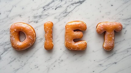 Wall Mural - Letters made from donuts writing 