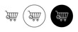 E-shopping Verification Vector Icon Set. Purchase Confirmation vector symbol for UI design.