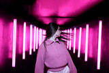 Fototapeta Na drzwi - Woman in Pink