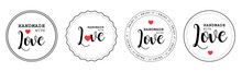 Handmade With Love Set Of Stickers	