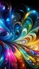 Wall Mural - abstract texture wallpaper and background with waves and curves in vivid colors. artistic pattern de