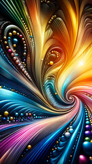 Wall Mural - abstract texture wallpaper and background with waves and curves in vivid colors. artistic pattern de