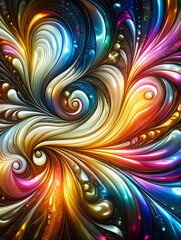 Wall Mural - abstract texture wallpaper and background with waves and curves in vivid colors. artistic pattern de