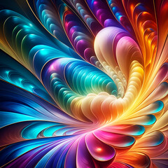 Wall Mural - abstract texture wallpaper and background with waves and curves in vivid colors. artistic pattern de