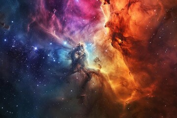 Wall Mural - vibrant space nebula captured in stunning detail showcasing the beauty and mystery of the universe