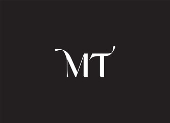 MT Logo Design Template Vector Graphic Branding Element.