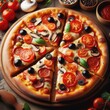 © Aisha - Delicious pizza cut out