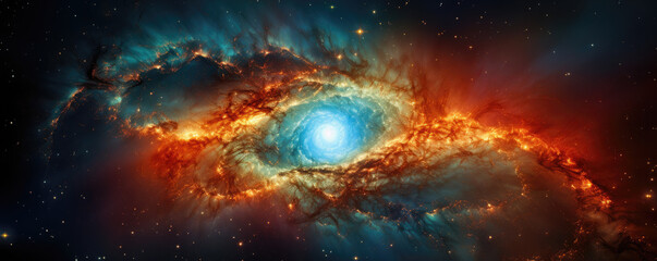 Wall Mural - amazing photo of a beautiful galaxy deep in space