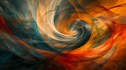 Wall Mural - Abstract Color Interaction With Fluid Dynamics Background