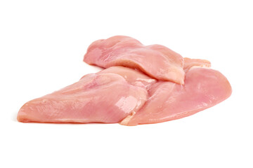 Sticker - Raw chicken breast, isolated on white background.