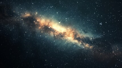 Wall Mural - Sparse stars and galaxies punctuate a tranquil cosmic canvas