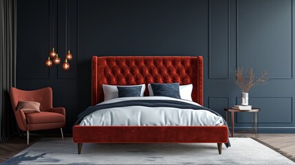 Poster - Velvet beds with tufted detailing offer a blend of classic charm and contemporary flair