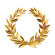a gold laurel wreath with leaves