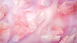 Abstract background with Pink Opal effect texture. A detailed view of pink crystals on a background of the same hue, showcasing their vibrant color and texture.
