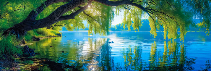 Wall Mural - A Summer Day by the Lake