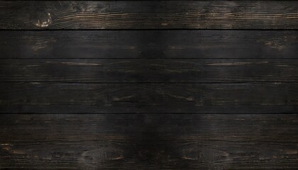 Poster - black background aged wood texture seamless background dark wooden table