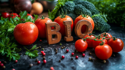 Wall Mural - Bio Vegetables Background