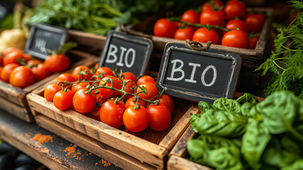 Wall Mural - Bio Vegetables Background