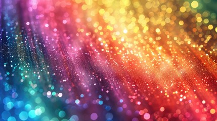 Rainbow of sparkling glittering lights abstract background