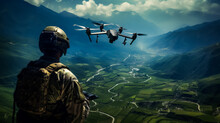 The Power Of Drones. Modern Warfare. Military Drone