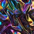 © GB - Dark 3d metallic texture with holographic colors, seamless tile pattern