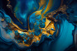 Luxury abstract fluid art painting in alcohol