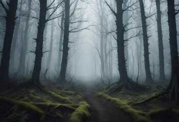  fog in the woods