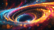 © VibrantVisionsStudio - Abstract Background Fiery Spiral Galaxy