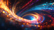 © VibrantVisionsStudio - Abstract Background Colorful Galactic Whirl