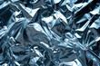 Crumpled silver background metal decorative foil, darkness, art, silver waves. Perfect background to anything you need in different colours. blue dark background, silver background EMERALD TEXTURE MET