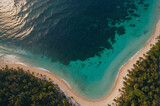 Fototapeta Natura - aerial view of tropical island