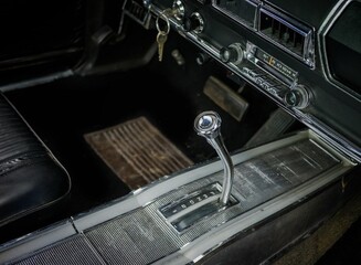 Canvas Print - Center console of a car