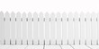 © BackgroundHolic - White wooden fence isolated on white background with copy space