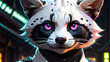 Ethereal Splendor: The Civet Ninja's Diverse Attire and Vibrant Hues.(Generative AI)
