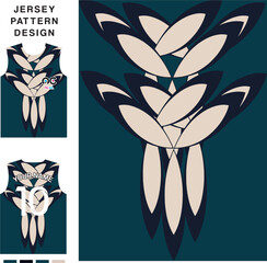 Abstract flower concept vector jersey pattern template for printing or sublimation sports uniforms football volleyball basketball e-sports cycling and fishing Free Vector.