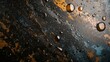 © Kanisorn - Close-up of a kitchen countertop with oil splatters, everyday cooking textures