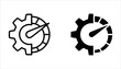 © NAPISAH - Engine performance icon set. Speedometer, tachometer icon set. Performance concept on white background