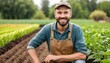 © Antonio Giordano - Farming, spade and portrait of man or farmer in agriculture, sustainable garden or small business owner in field. Farm, land and face of happy person with plants, eco friendly and agro sustainability
