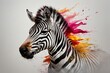 A unique twist on the traditional zebra portrait