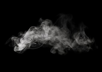 Aufkleber - smoke floating in the air on a black background