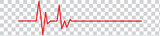 Fototapeta  - Heart rate monitor line vector isolated on transparent background. Heart rate pulse rhythm line illustration