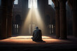 © Paulina - pious muslim man prays in mosque, generative AI