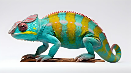 Wall Mural - A chameleon changing colors