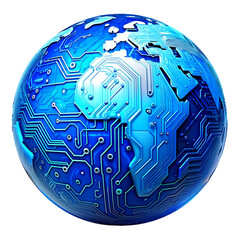 Wall Mural - 3D world global network digital technology