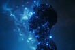 © Uliana - human silhouette with bioluminescent circuitry integrated into the skin