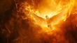 Embrace Divine Fire! Winged Dove in Flames Symbolizes the Holy Spirit. Ignite Your Faith with Powerful Imagery. Perfect for Spiritual Inspiration!