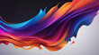 Vibrant color gradient on black background, abstract purple  orange blue black banner, with blurry colorful poster design stock illustration.